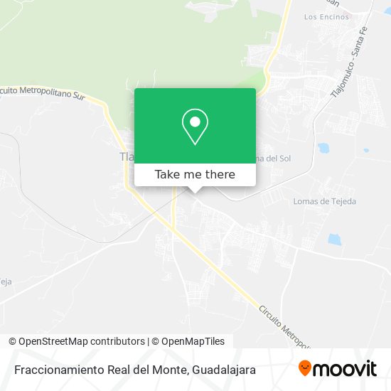 Mapa de Fraccionamiento Real del Monte