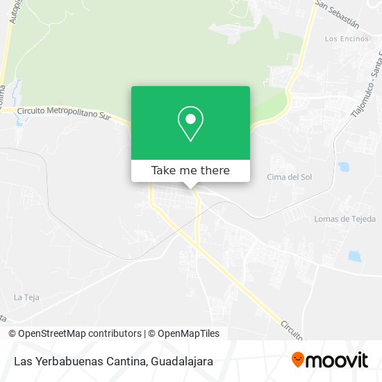 Mapa de Las Yerbabuenas Cantina