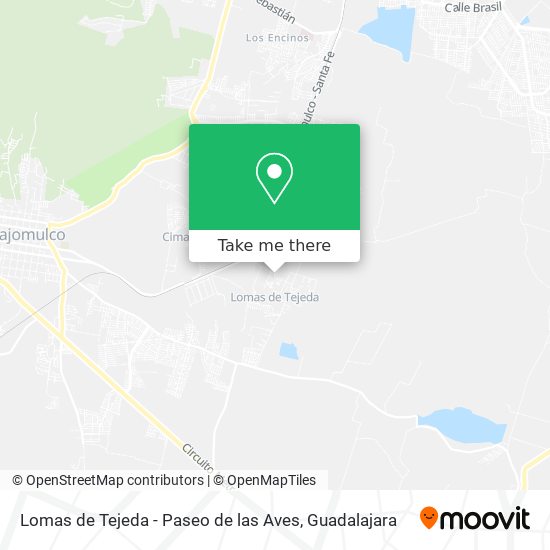 Lomas de Tejeda - Paseo de las Aves map