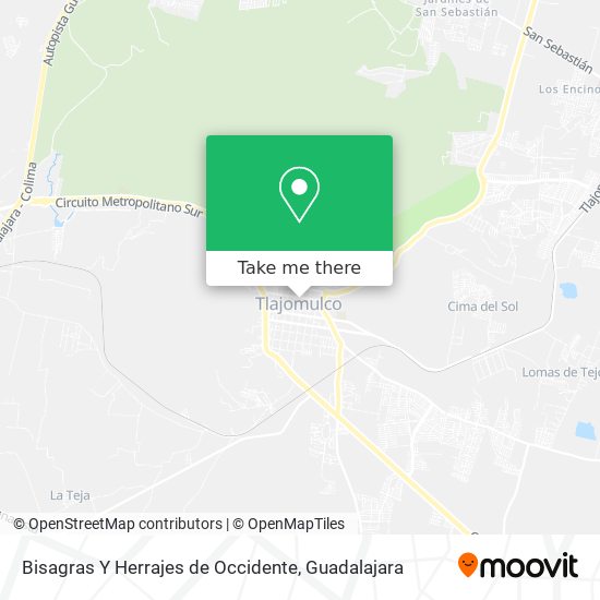 Bisagras Y Herrajes de Occidente map