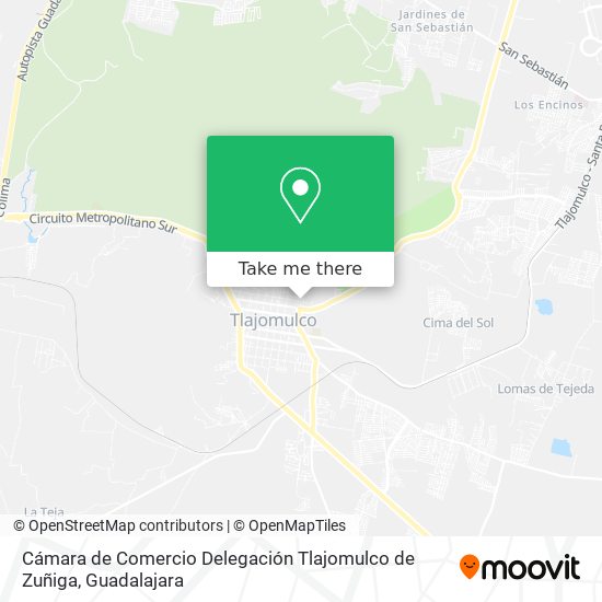 Cámara de Comercio Delegación Tlajomulco de Zuñiga map
