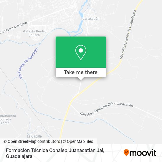 Mapa de Formación Técnica Conalep Juanacatlán Jal
