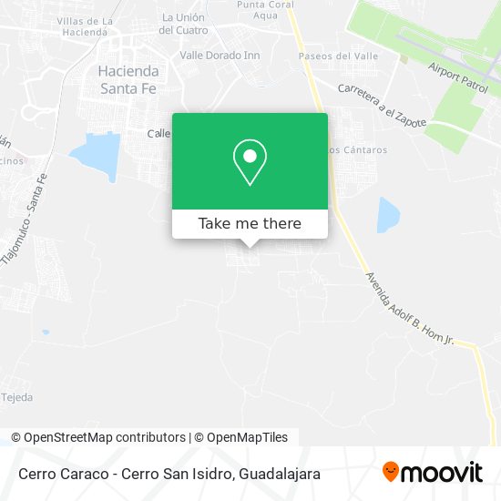 Mapa de Cerro Caraco - Cerro San Isidro