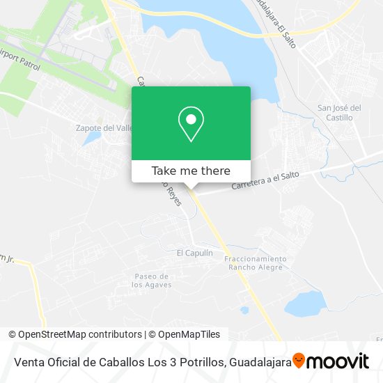 Mapa de Venta Oficial de Caballos Los 3 Potrillos