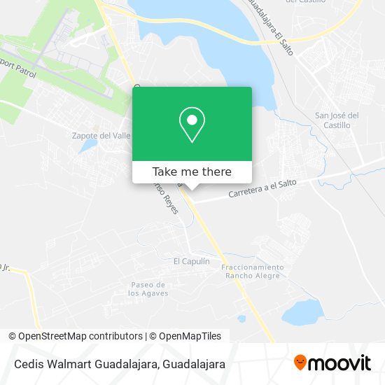 Cedis Walmart Guadalajara map
