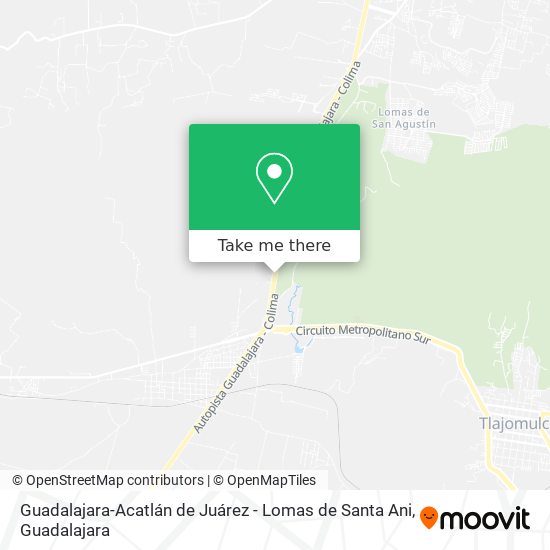 Guadalajara-Acatlán de Juárez - Lomas de Santa Ani map