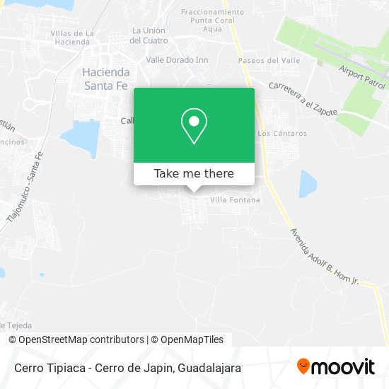 Cerro Tipiaca - Cerro de Japin map