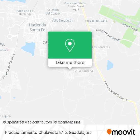 Mapa de Fraccionamiento Chulavista E16
