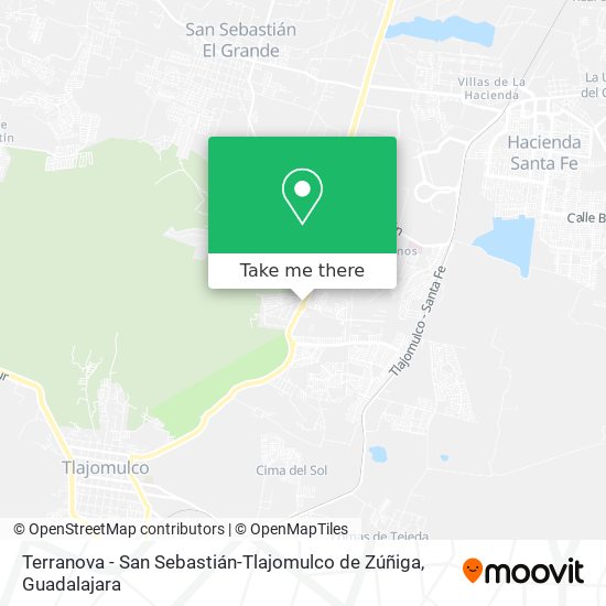 Terranova - San Sebastián-Tlajomulco de Zúñiga map