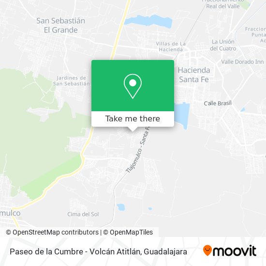 Mapa de Paseo de la Cumbre - Volcán Atitlán