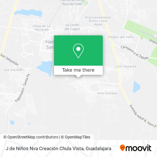 J de Niños Nva Creación Chula Vista map