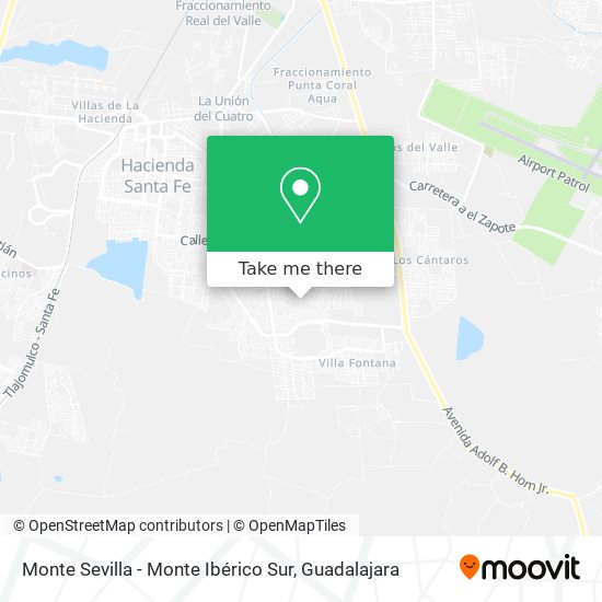 Monte Sevilla - Monte Ibérico Sur map