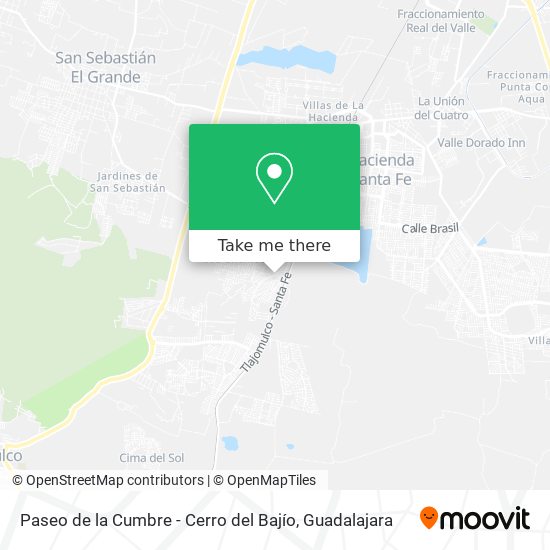 Paseo de la Cumbre - Cerro del Bajío map