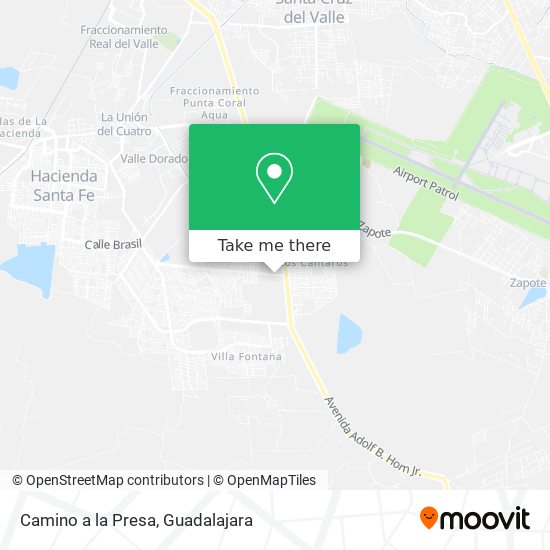 Mapa de Camino a la Presa