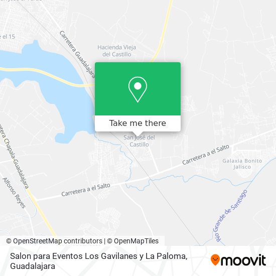 Mapa de Salon para Eventos Los Gavilanes y La Paloma