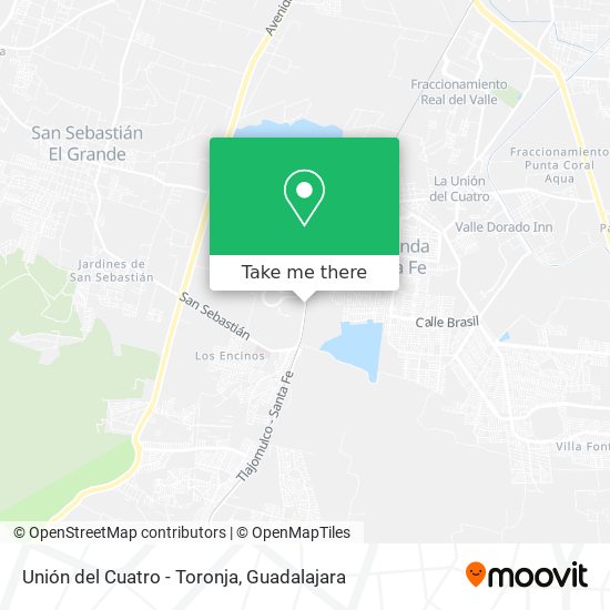 Unión del Cuatro - Toronja map