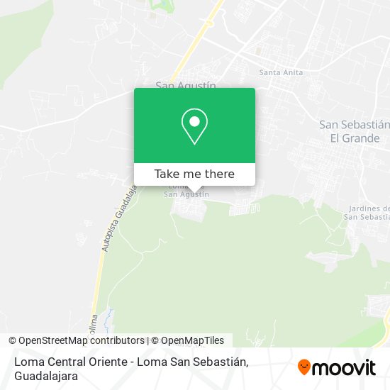 Loma Central Oriente - Loma San Sebastián map