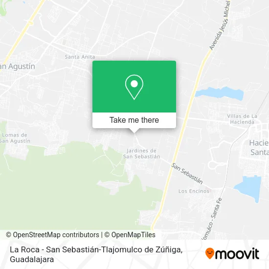 La Roca - San Sebastián-Tlajomulco de Zúñiga map