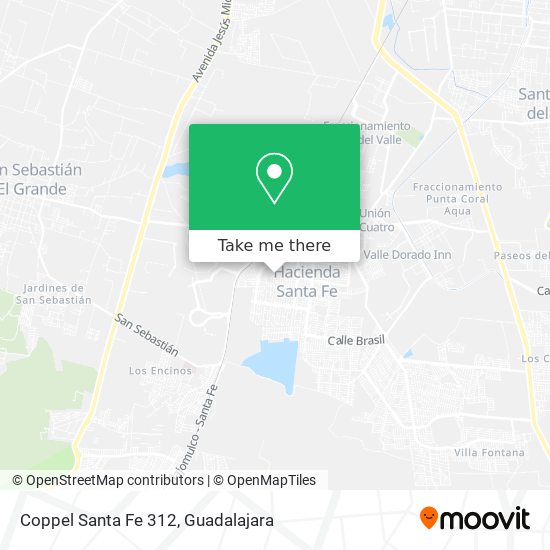 Mapa de Coppel Santa Fe 312