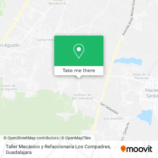 Taller Mecánico y Refaccionaria Los Compadres map