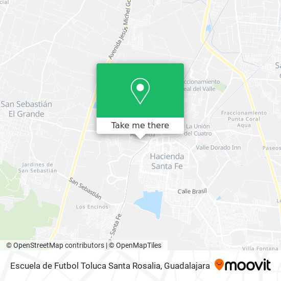 Mapa de Escuela de Futbol Toluca Santa Rosalia