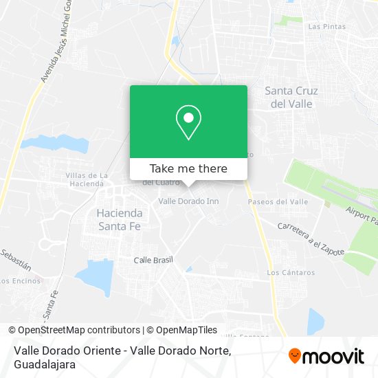 Mapa de Valle Dorado Oriente - Valle Dorado Norte