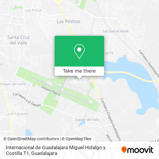 Internacional de Guadalajara Miguel Hidalgo y Costilla T1 map