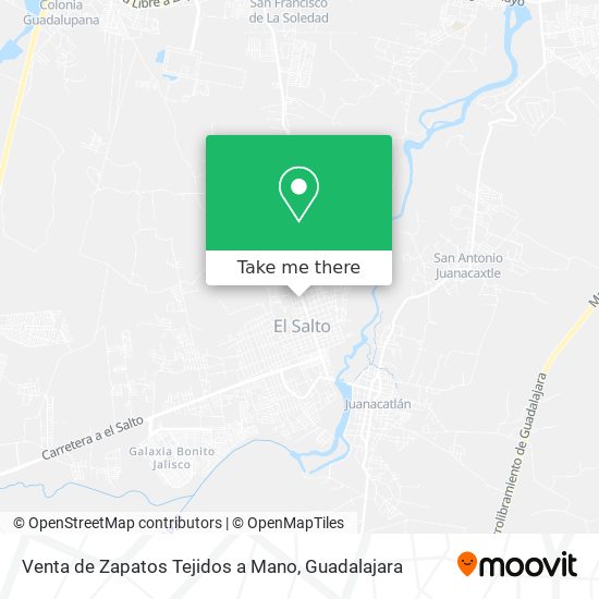 Mapa de Venta de Zapatos Tejidos a Mano