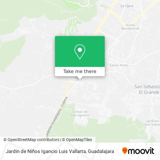 Mapa de Jardín de Niños Igancio Luis Vallarta