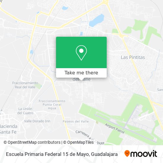 Mapa de Escuela Primaria Federal 15 de Mayo