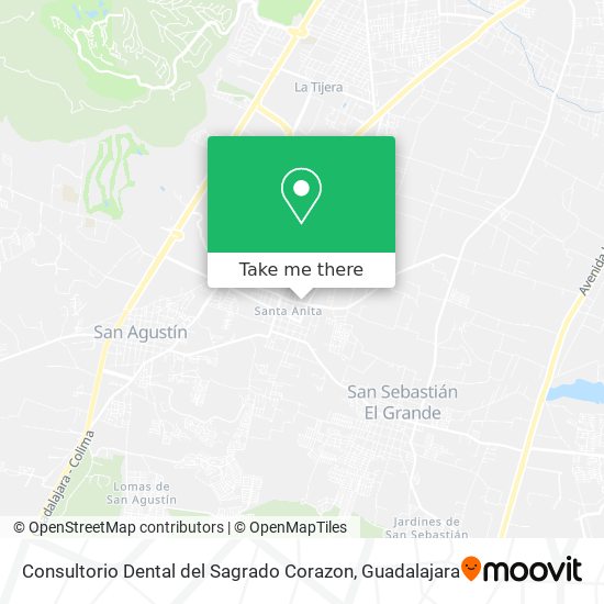 Mapa de Consultorio Dental del Sagrado Corazon