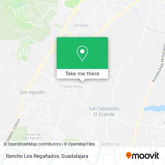 Rancho Los Regañados map