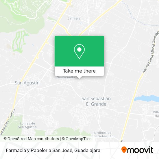 Farmacia y Papeleria San José map