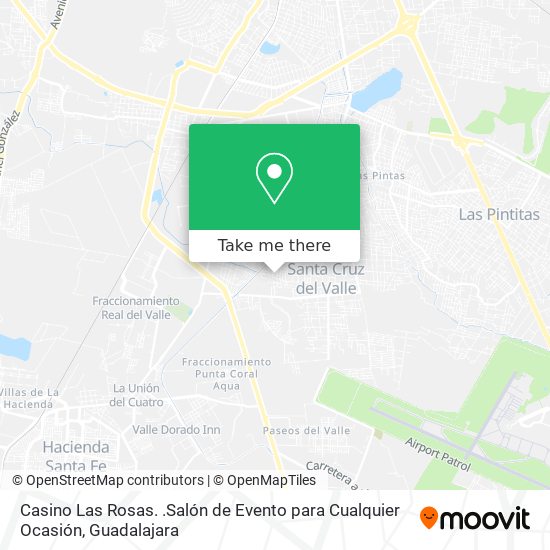 Mapa de Casino Las Rosas. .Salón de Evento para Cualquier Ocasión