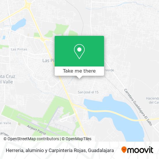 Mapa de Herreria, aluminio y Carpintería Rojas