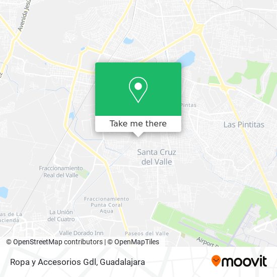 Mapa de Ropa y Accesorios Gdl