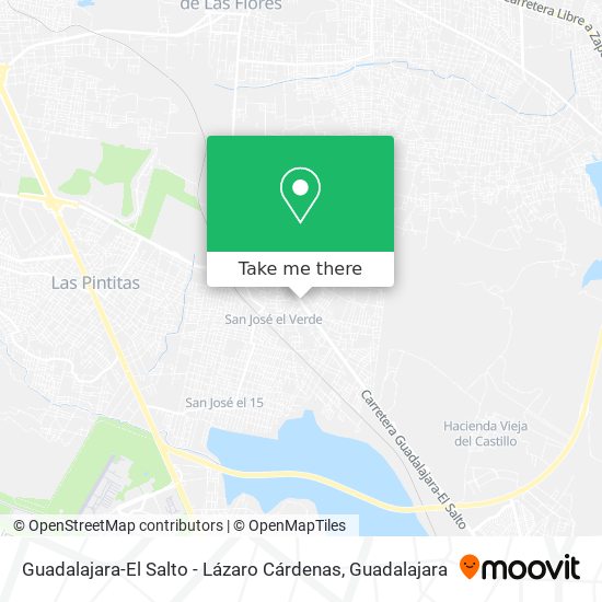 Guadalajara-El Salto - Lázaro Cárdenas map