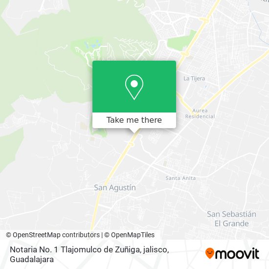 Mapa de Notaria No. 1 Tlajomulco de Zuñiga, jalisco