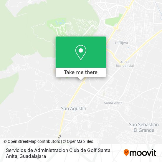 Servicios de Administracion Club de Golf Santa Anita map