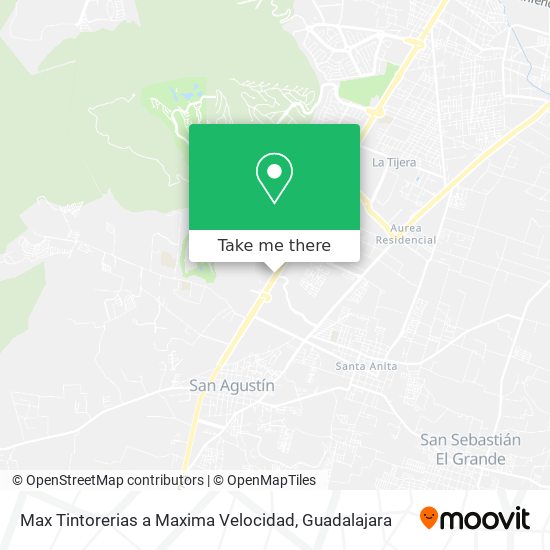 Mapa de Max Tintorerias a Maxima Velocidad