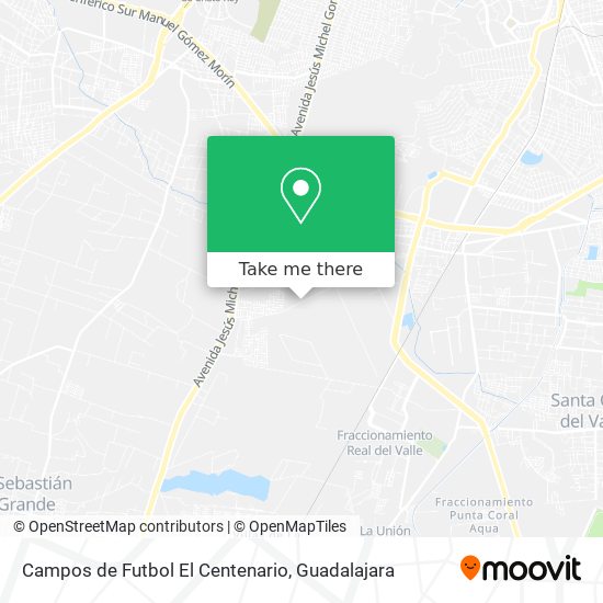 Mapa de Campos de Futbol El Centenario