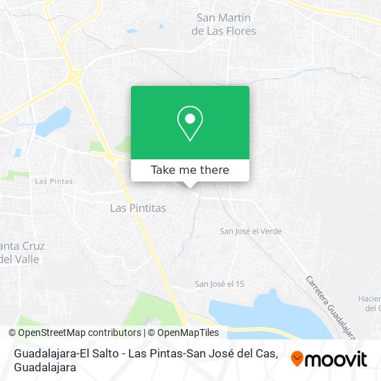 Mapa de Guadalajara-El Salto - Las Pintas-San José del Cas