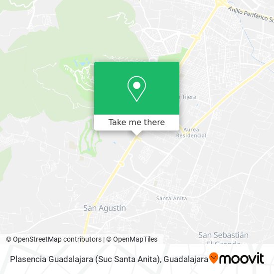 Plasencia Guadalajara (Suc Santa Anita) map