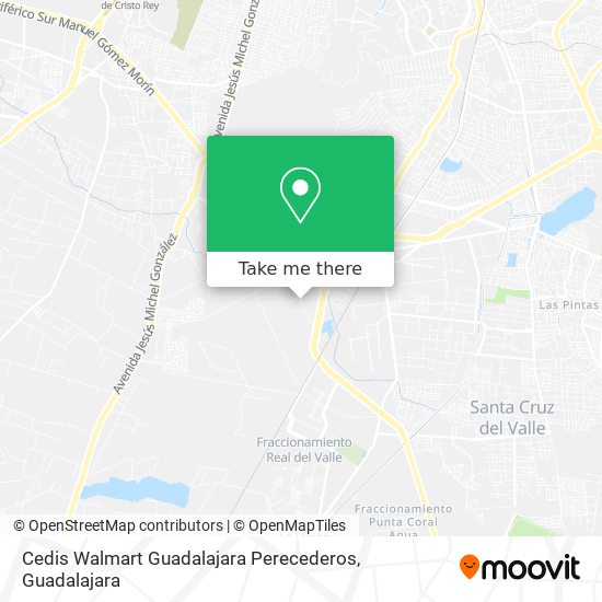 Mapa de Cedis Walmart Guadalajara Perecederos