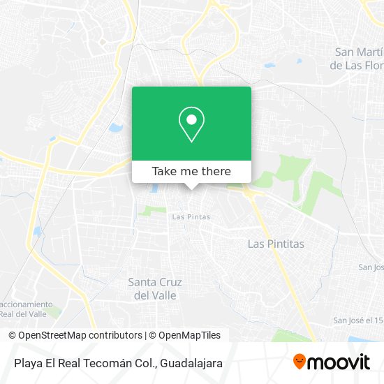Playa El Real Tecomán Col. map