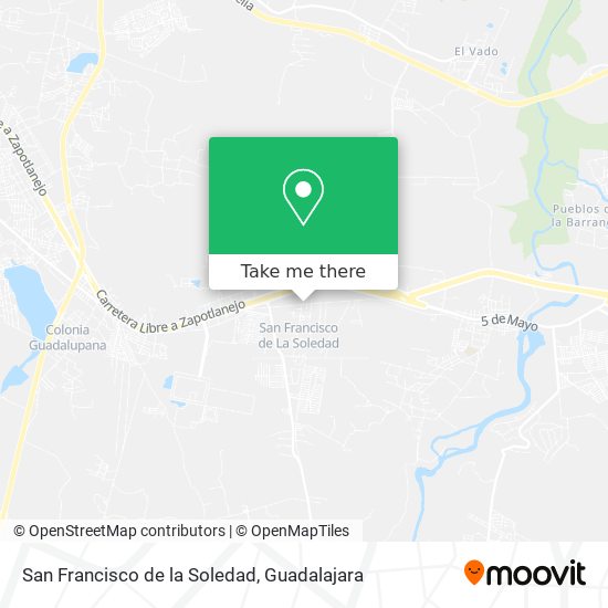 San Francisco de la Soledad map