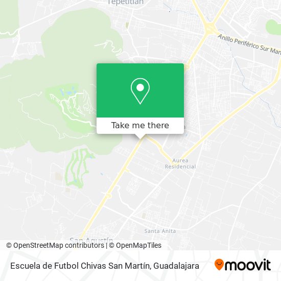 Escuela de Futbol Chivas San Martín map