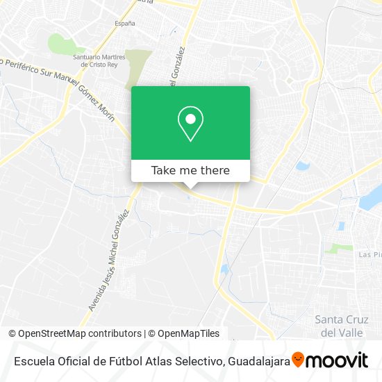 Mapa de Escuela Oficial de Fútbol Atlas Selectivo