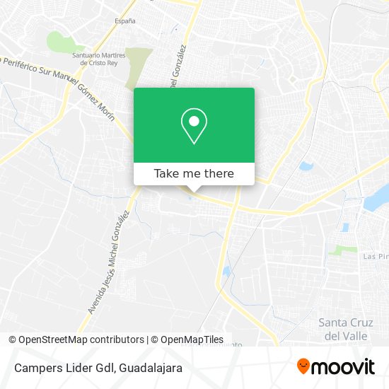 Mapa de Campers Lider Gdl