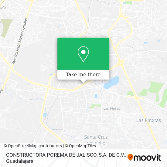 CONSTRUCTORA POREMA DE JALISCO, S.A. DE C.V. map